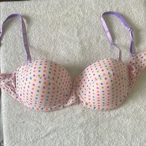Polka Dot Push-Up Bra
